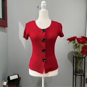 NEW Ann Taylor Silk Ribbed Open Knit Button Front Cardigan Sweater Jacket XS NWT